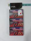 New ListingTDK D60 High Output Blank Cassette Tapes New Sealed Tape