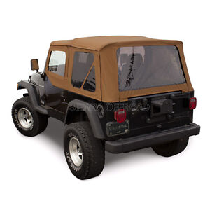 Jeep Wrangler TJ Soft Top, 97-02, Upper Doors, Tinted Windows, Spice (For: 1997 Jeep Wrangler)
