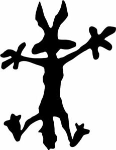 Wile E Coyote Hitting Wall VINYL DECAL Splat Wiley Bumper Sticker Looney Tunes