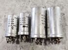 LOT OF 4 GI 450V 3 SECTION ELECTROLYTIC CAN CAPACITORS PRE OWNED
