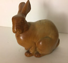 Vintage  Carved  Solid Wood Rabbit