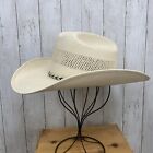 Bailey U-Rollit Straw 4X SHANTUNG Panama Western Cowboy Hat USA 7 1/8