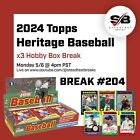Chicago Cubs 2024 Topps Heritage Hobby 3 Box Team Break #204