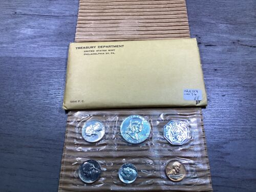 1956 U.S. Mint Silver Proof Set-Original Mint 5 Coins-OGP Envelope-022124-0076