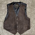 Scully Mens Brown Genuine Leather (Oklahoma) Snap Western Vest Size Large