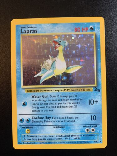 Pokémon TCG | Lapras MP | Fossil 10/62 Holo Unlimited Holo Rare