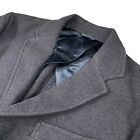 Stile Benetton Men's Wool Blend 3-Button Trench Coat Navy • Size 44R US | 54R EU