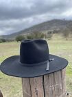 Custom Made D bar J Black Fur Felt Western Cowboy Hat 7 ⅜ or 7 ¼