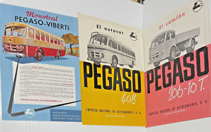 Pegaso Bus & Truck Brochures-Lot of 3