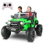 Green 24V Kids Ride On Car 2 Seater Electric RC Toy Truck w/ Remote Control MP3