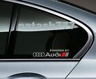 Powered by Audi Racing Sport S Line Window Decal sticker emblem logo SILVER/ Red (For: More than one vehicle)