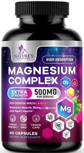 Magnesium Complex Supplement Magnesium Glycinate Citrate Malate Oxide Aquamin