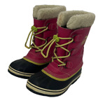 SOREL Waterproof Pink Leather Winter Boots SZ 3