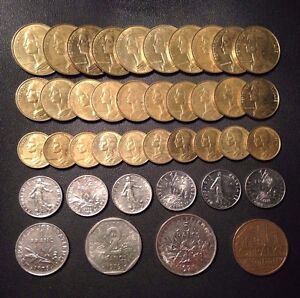 Old France Coin Lot - Big Lot - 40 High Quality Coins - FREE SHIPPING!