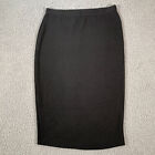 Bozzolo Pencil Skirt Juniors L Black Knit Elastic Waist Stretch NWT