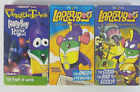 Veggie Tales VHS LarryBoy lot of 3 Good Bad Eggly, Angry Eyebrows, Power of Word