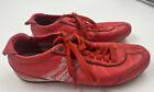 Diesel Nitty W Red Leather Lace up Shoes Sneakers Women’s Size 8 F9-05-SB