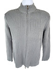 Prada Chunky Merino Wool Rib Knit Full Zip Cardigan Sweater 48 S Italy $1200