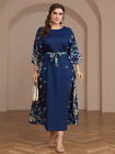 Muslim Women Kaftan Maxi Dress Dubai Abaya Batwing Sleeve Morocco Plus Size Robe