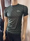 Superdry Sport Men T-Shirt Short Sleeves Activewear Athletic Fit Black Yellow XS