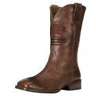 Cowboy Boots for Men Square Toe Western Boot Embroidered Mid Calf