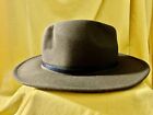 Milani Hats /  Fedora Two Tone Red Bottom Wide Brim Wool Adjustable Olive Green
