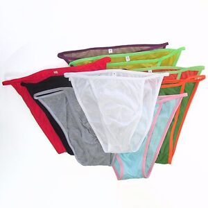 Lot Sale pack K342C Mens Tanga String Bikini Contoured Pouch Fine Cotton Jersey