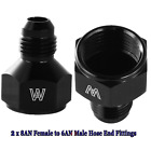 2PCS -8 AN Female -6 AN Male Flare Fitting Reducer Adapter 8AN to 6AN