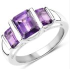GORGEOUS WOMENS STEALING SILVER AMETHYST SIZE 7 DESIGNER RING