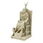 Hades Pluto Greek God of Underworld sitting on His Throne & Cerberus Statue
