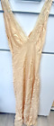 antique lingerie 100% silk nightgown lace bias cut 1920s art deco goddess gown