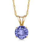 14K Yellow Gold Tanzanite Pendant Necklace For Women (0.46 Cttw, Gemstone
