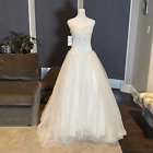 Women’s Wedding Dress Sweetheart Neckline Corset Back Ivory Size 10 NWT