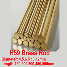 H59 Brass Rod Round Brass Bar Copperr Solid 4 5 6 8 10mm 150/200/450/500mm Long