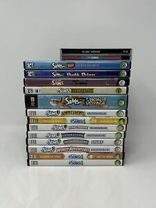 New ListingLot Of 15 The Sims & The Sims DLC Video Games - For Pc - Tested & Working