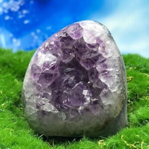 137G Natural Amethyst Geode Quartz Crystal Mineral Specimen Healing