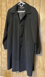 Black Polyester Trench Coat Women’s Gallery Medium M Casual Formal Comfortable
