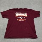Vintage Virginia Tech Hokies Shirt Men XXL 2XL Maroon Tee Y2K 00s Stained AP6