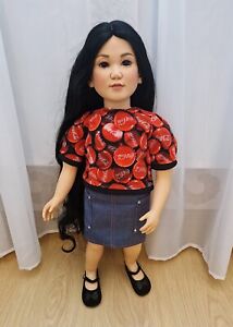My Twinn doll clothes, clothes for Dolls 23 inch, denim skirt, t-shirt