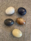 Vintage Alabaster Marble Stone Eggs Lot of 5