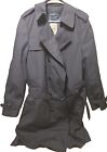 Vtg Utility Coat Defender Collection Mens All Weather Military Issued  42R Navy