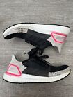 Adidas Women's Ultraboost 19 Running Shoe, Black  White Pink EF1625 Size 9