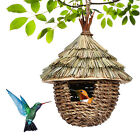 Hanging Hummingbird Houses Hand-woven Straw Bird Nest Outdoor Garden Patio Decor