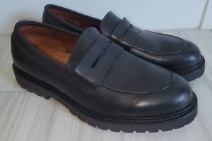 EDDIE BAUER Men’s Lug Sole Loafers Shoes Black Leather Size 14 NEW
