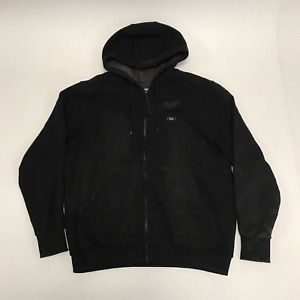 Milwaukee 12V Heated Knit Sweatshirt Hoodie Black Jacket Size LARGE - NO BATTERY
