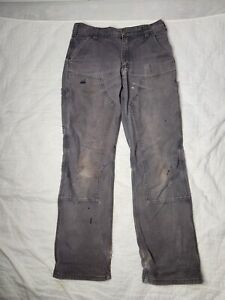 Carhartt Double Knee Mens Pants Relaxed Fit Carpenter Size 32x30 Gray 103334 029
