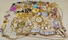 Huge 95pc Gold Tone Costume Jewelry Lot Brooch Pins Earrings Monet Napier Etc.