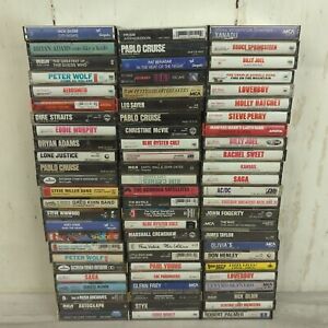 Lot Of 75 Cassette Tapes Rock Pop 70's 80's Mixed Artists Springsteen AC/DC Who