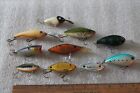 Lot of 10 Baits: 9 Crankbaits & a Topwater Popper; Vintage, New, & Used