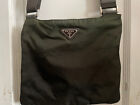 Prada Small Nylon Dark Green Khaki Men/Woman Shoulder Bag Triangle Logo Plate